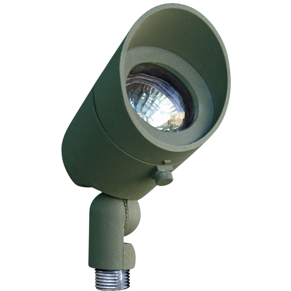 Dabmar Lighting LV130-L3-27K-G Cast Alum Spot Light 12V 2-Pin LED 3W 27K Hood in Green