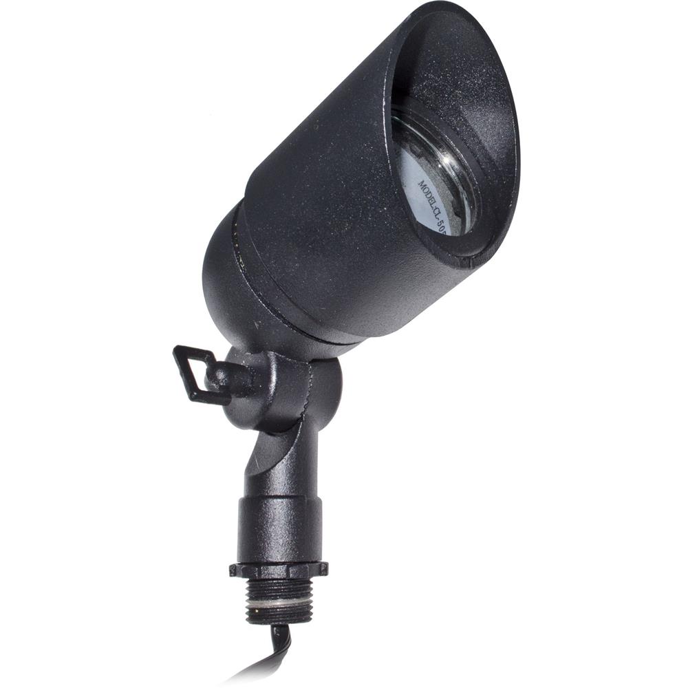 Dabmar Lighting LV133-B Cast Aluminum Directional Spotlight with Rotatable Hood in Black
