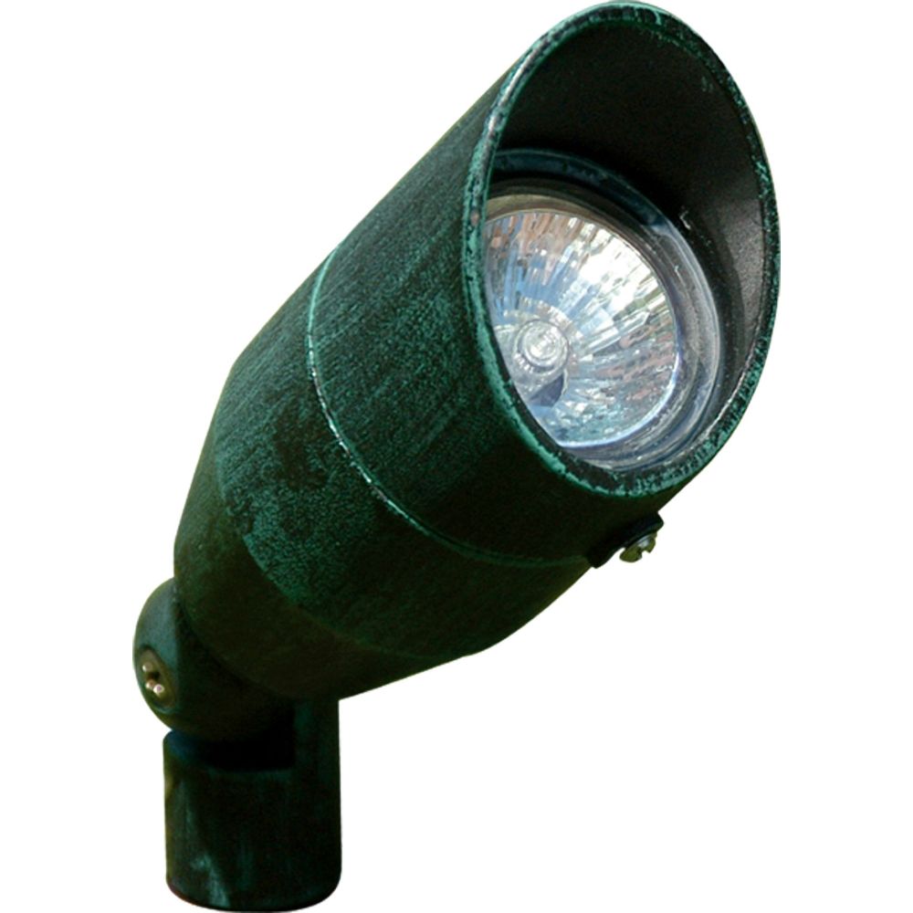 Dabmar Lighting LV190-PG Cast Aluminum Directional Spotlight with Hood in Patina Green