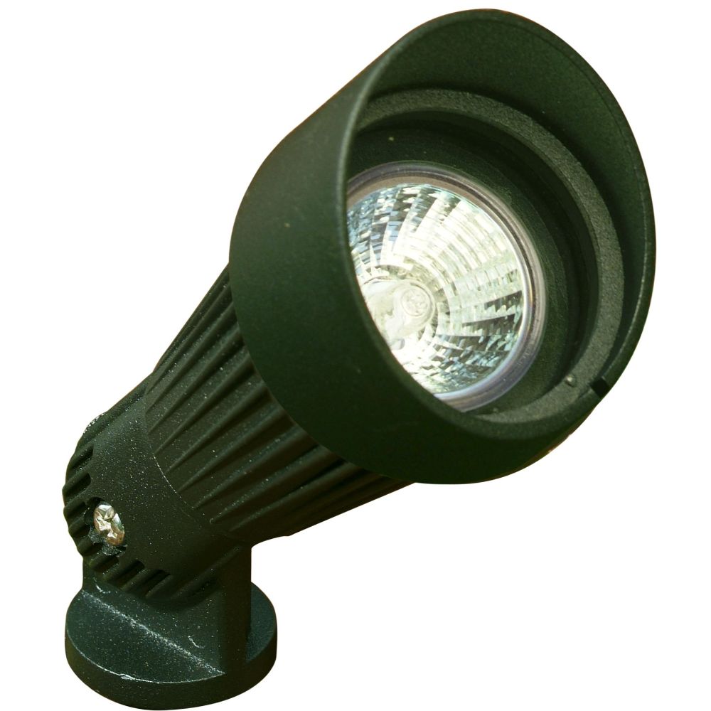 Dabmar Lighting LV203-G Cast Aluminum Directional Spotlight with Hood in Green
