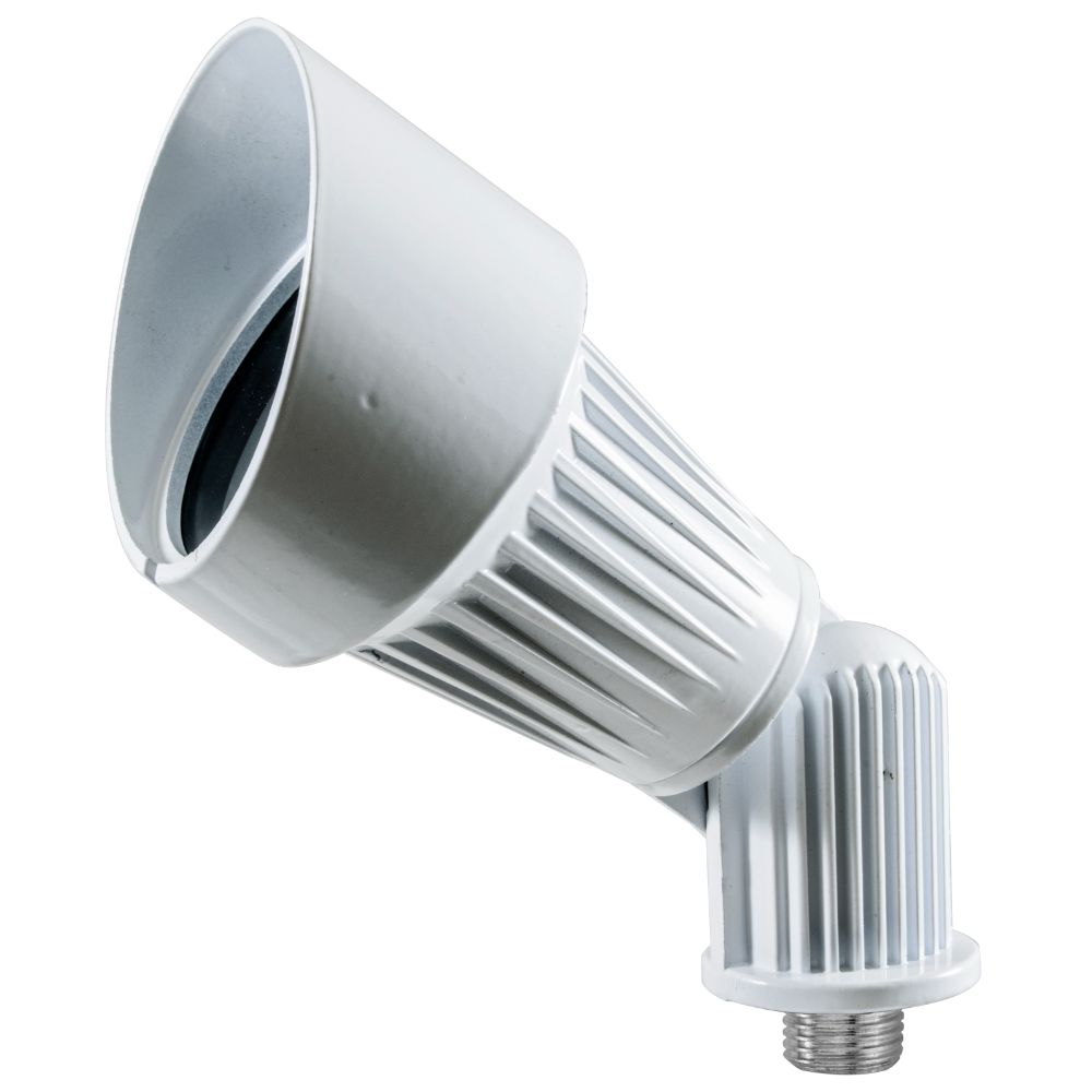 Dabmar Lighting LV203-L3-27K-W Cast Alum Spot Light 12V 2-Pin LED 3W 27K Hood in White