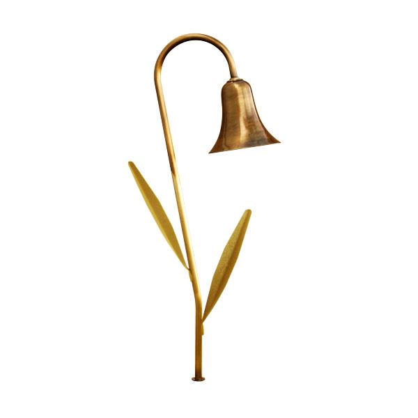 Dabmar Lighting LV215L-ABS Brass Path / Walkway / Area Light with Decorative Leaves in Antique Brass