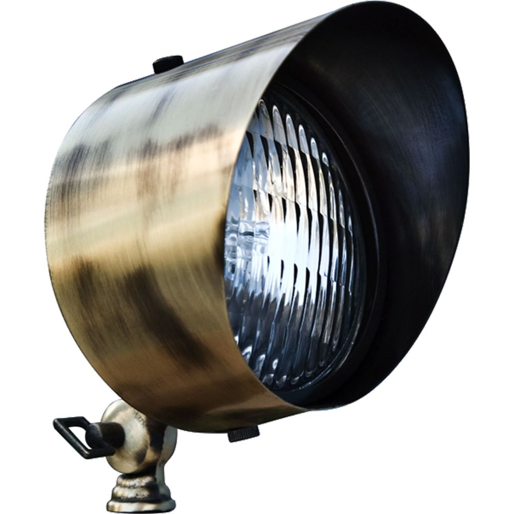 Dabmar Lighting LV30-L4-64K-ABS Solid Brass Directional Flood Light Hooded 12V Screw LED 4W 64K in Antique Brass
