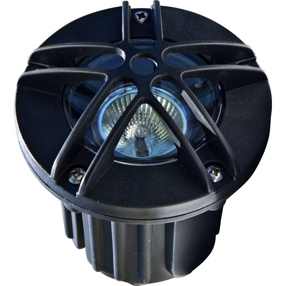 Dabmar Lighting LV343-B Polybutylene Terephthalate Adjustable In-Ground Well Light with Star Grill in Black