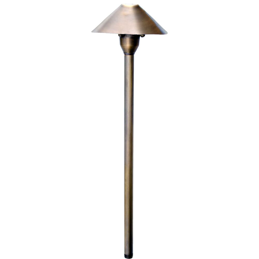 Dabmar Lighting LV41-L3-30K-ABS Brass Cone Path Light 12V G4 LED 3W 30K in Antique Brass