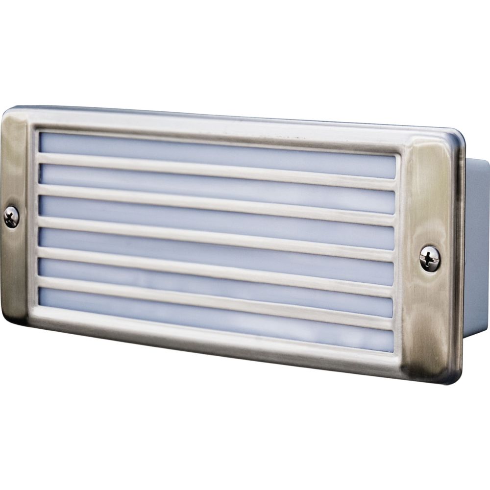 Dabmar Lighting LV601-SS304 Recessed Stainless Steel Louvered Brick / Step / Wall Light in 304 Stainless Steel