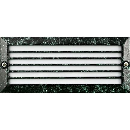 Dabmar Lighting LV601-VG Cast Aluminum Recessed Louvered Brick / Step / Wall Light in Verde Green