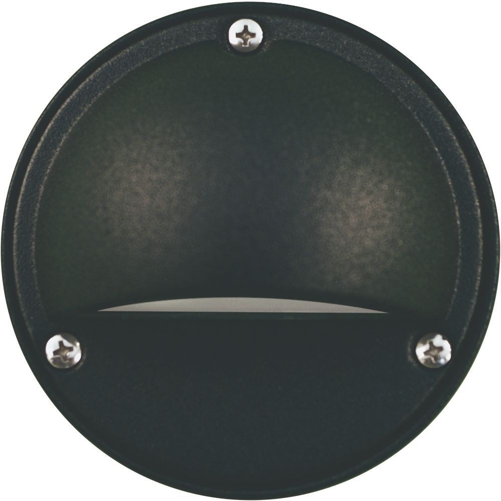 Dabmar Lighting LV605-B Cast Aluminum Surface Mount Hooded Brick / Step / Wall / Deck Light in Black