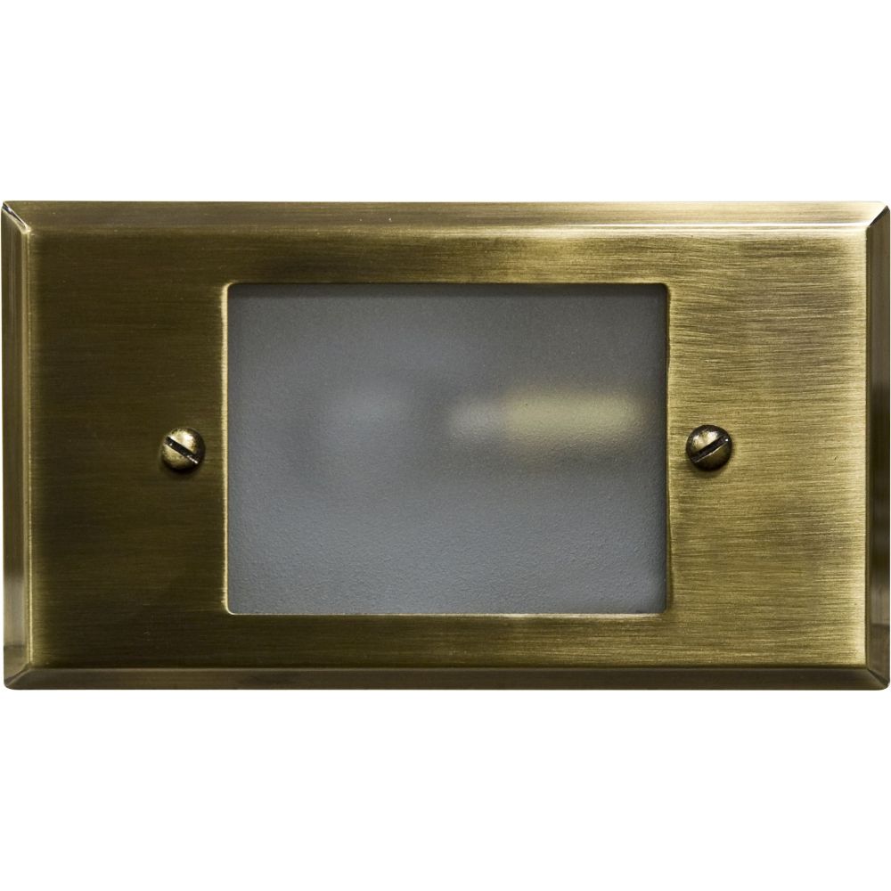 Dabmar Lighting LV612-ABS Open Face Brass Recessed Brick / Step / Wall Light in Antique Brass