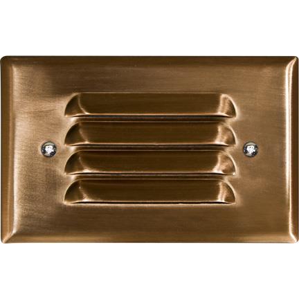 Dabmar Lighting LV617-CP Copper Recessed Louvered Brick / Step / Wall Light in Copper