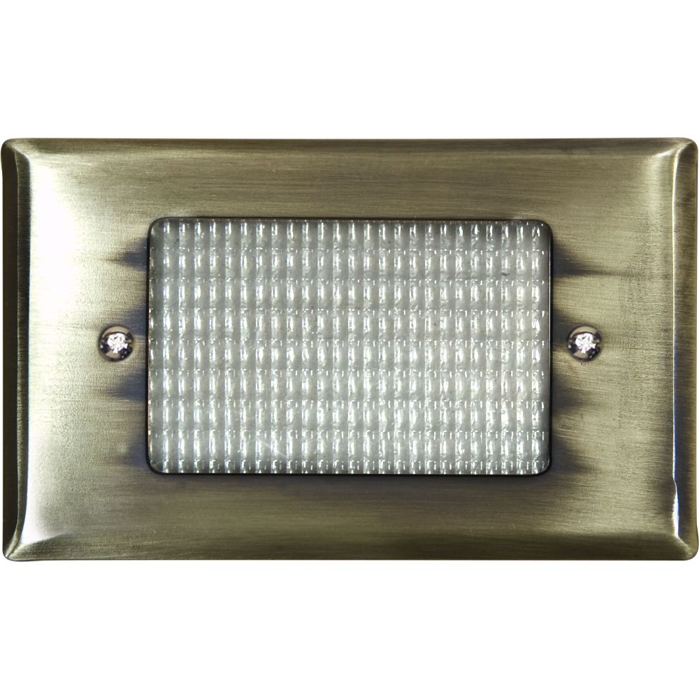 Dabmar Lighting LV618-ABS Brass Recessed Open Face Brick / Step / Wall Light in Antique Brass