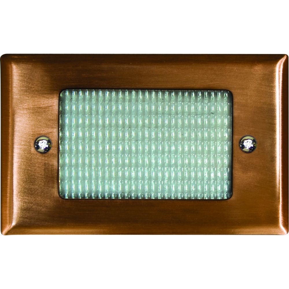 Dabmar Lighting LV618-CP Copper Recessed Open Face Brick / Step / Wall Light in Copper