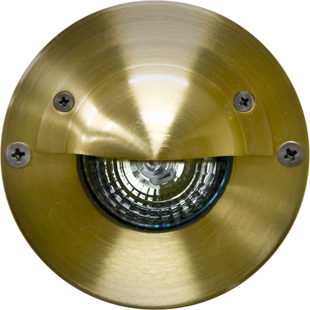 Dabmar Lighting LV625-BS Brass Surface Mount Brick / Step / Wall Light with Eyelid in Brass