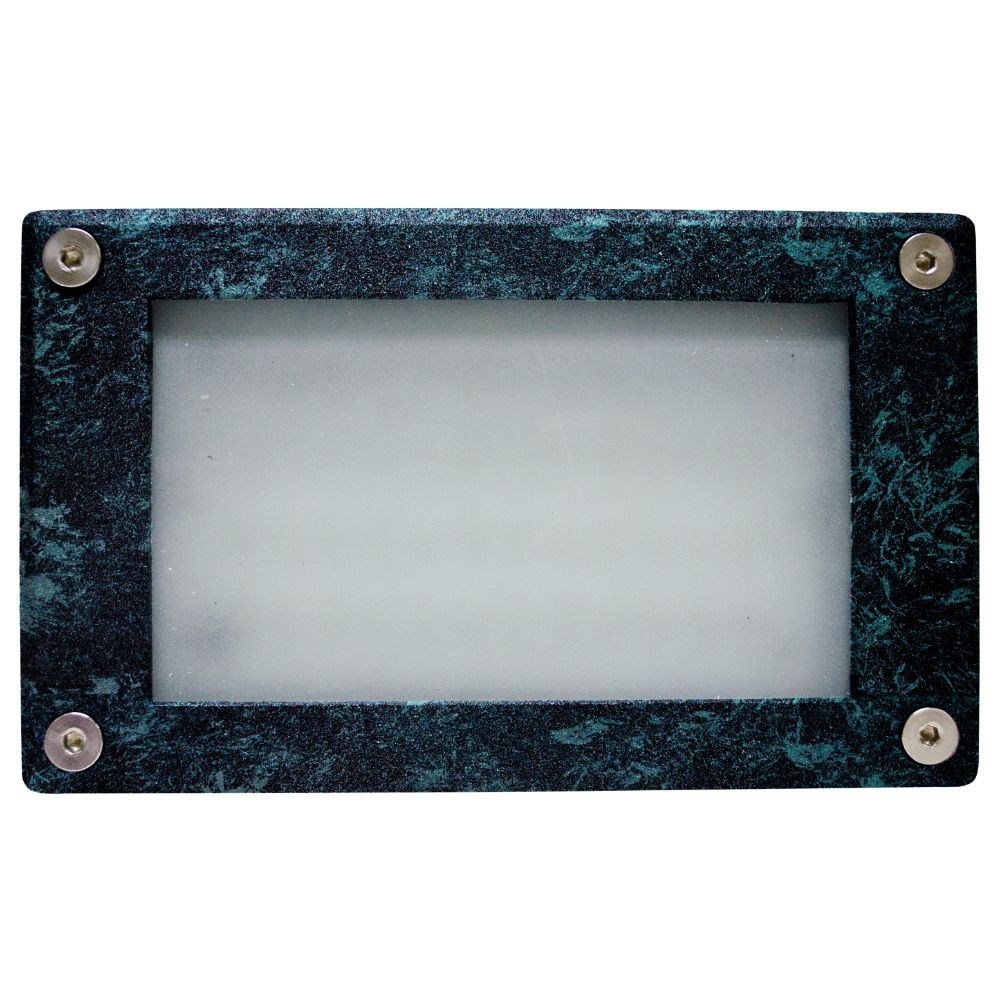 Dabmar Lighting LV650-VG Cast Aluminum Recessed Open Face Brick / Step / Wall Light in Verde Green
