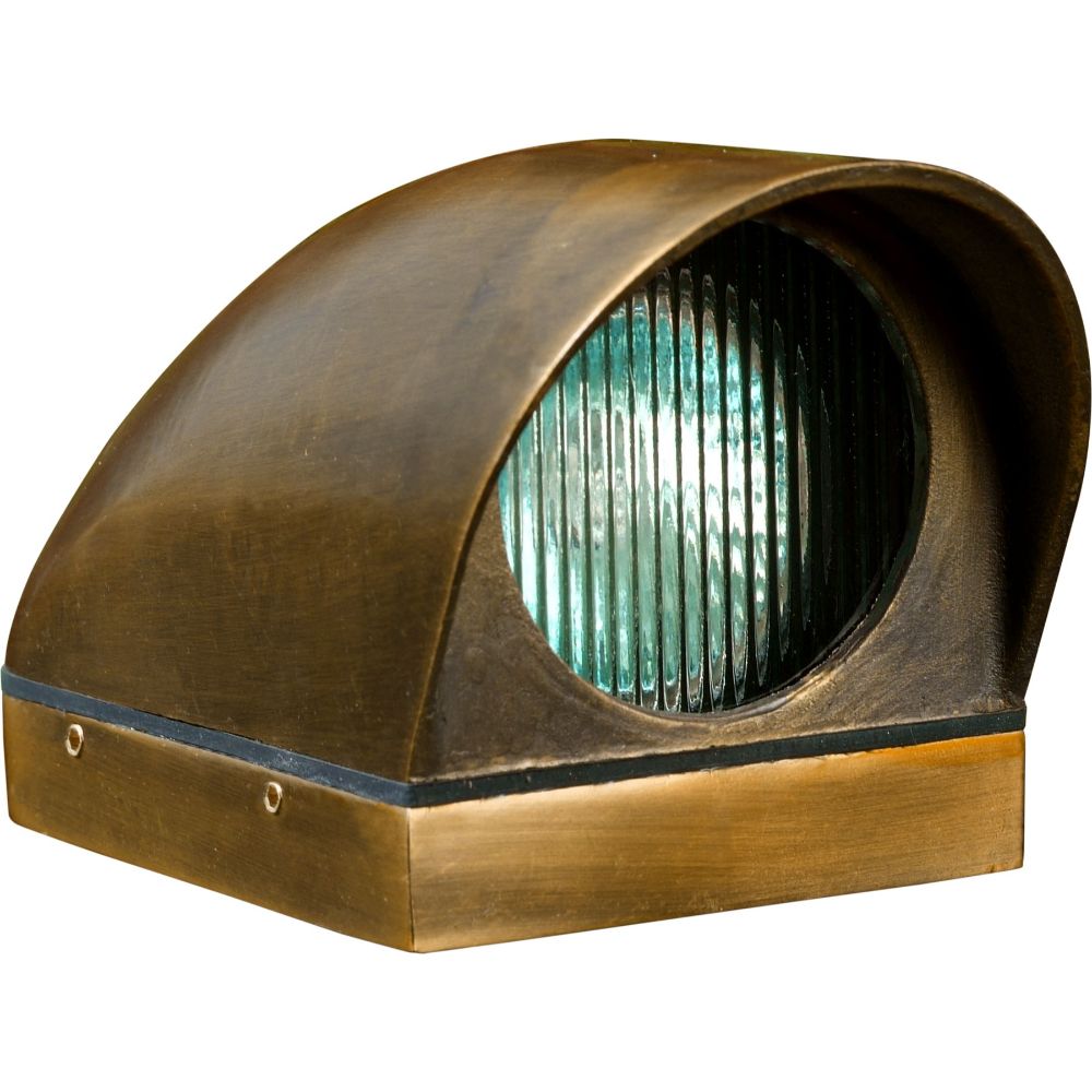Dabmar Lighting LV73-ABS Brass Surface Mount Brick / Step / Wall / Deck Light in Antique Brass