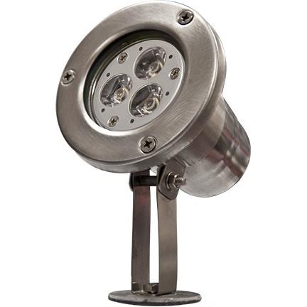Dabmar Lighting LV10-LED3 Stainless Steel Spot Light Without Hood 3W LED 12V in Stainless