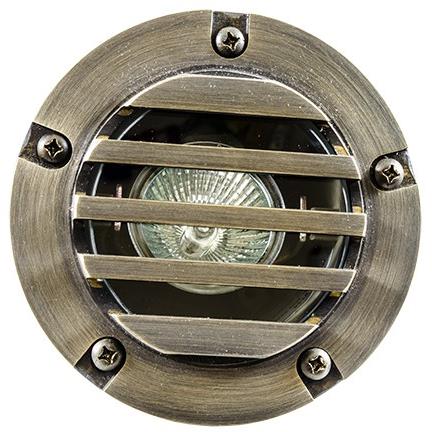 Dabmar Lighting LV346-WBS Well Light with Grill 20W MR16 12V in Weathered Brass