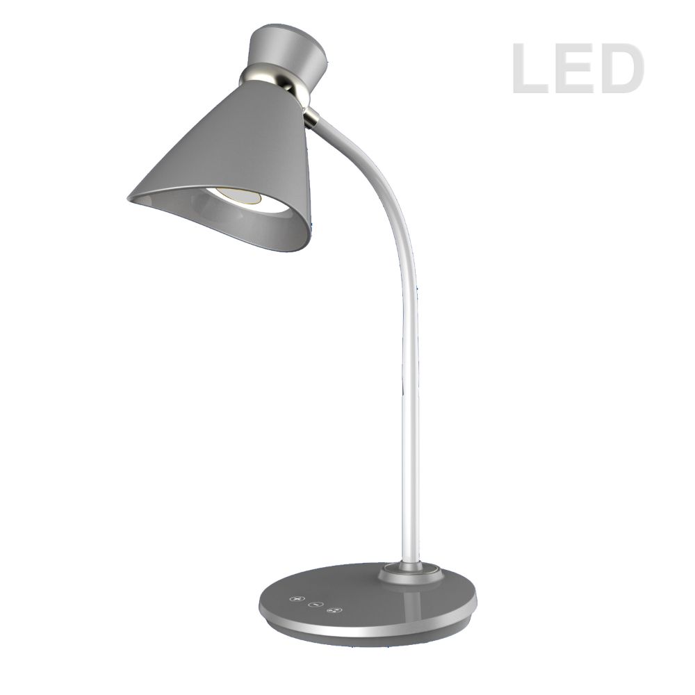 Dainolite 132LEDT-SV 6W LED Desk Lamp, Silver Finish