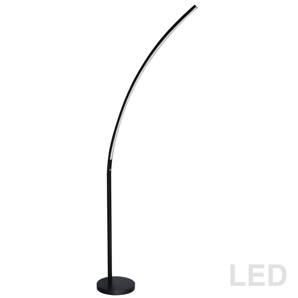 Dainolite 412LEDF-MB Gentle Bend LED Floor Lamp - 22W - Matte Black Finish