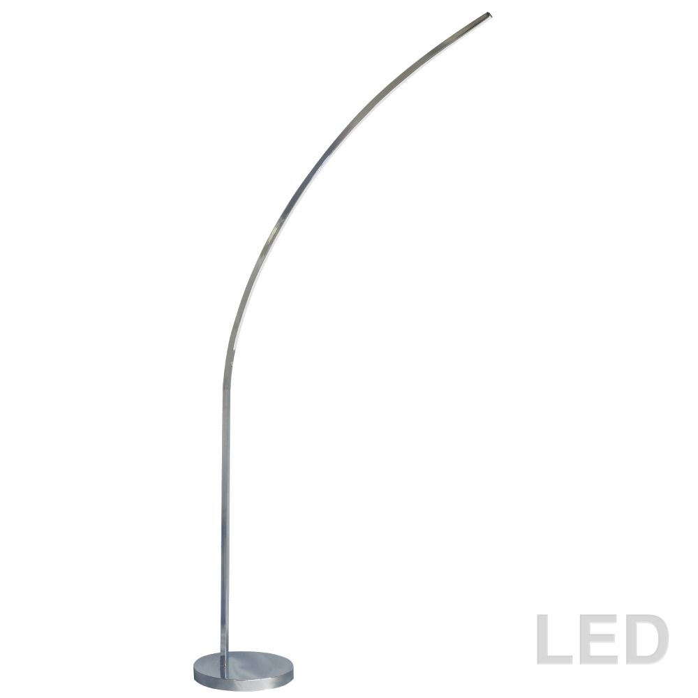 Dainolite 412LEDF-PC Gentle Bend LED Floor Lamp - 22W - Polished Chrome Finish