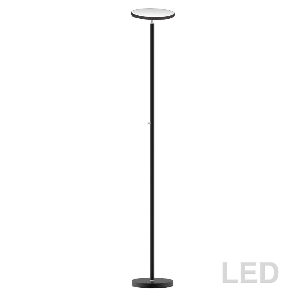 Dainolite 701LEDF-SB LED Torchier Floor Lamp - Sandy Black Finish