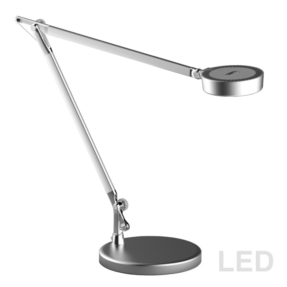Dainolite 779LEDT-SV 4.8W Adjustable LED Table Lamp, Silver Finish