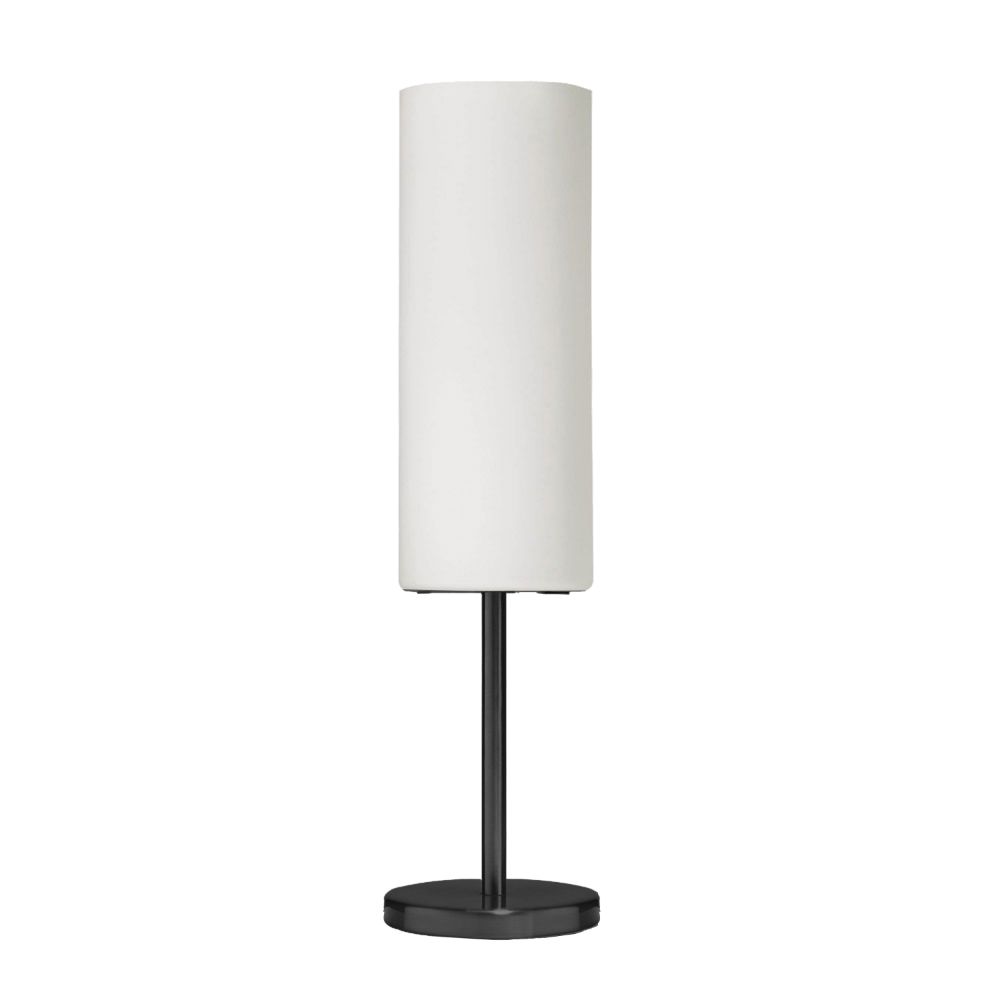 Dainolite 83205-MB-WH Paza 1 Light Table Lamp - Matte Black - White Glass