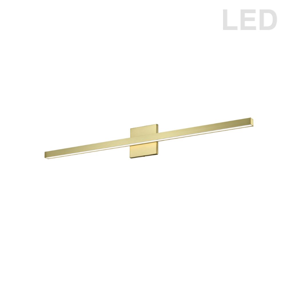 Dainolite ARL-3724LEDW-AGB Arandel Vanity Light - 24W - Aged Brass - Frosted Acrylic Diffuser