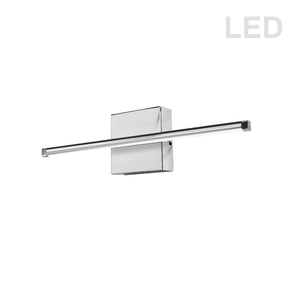 Dainolite ARY-2419LEDW-PC Array LED Wall Sconce - Horizontal - 19W - Polished Chrome - White Acrylic Diffuser