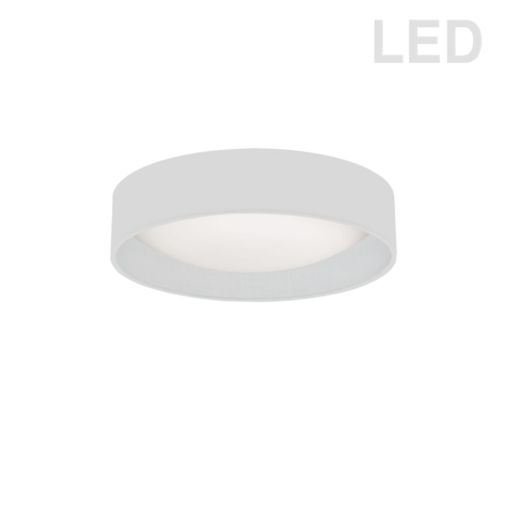 Dainolite CFLD-1114-790 CFLD LED Flush Mount - 11" - Satin Chrome - White Shade
