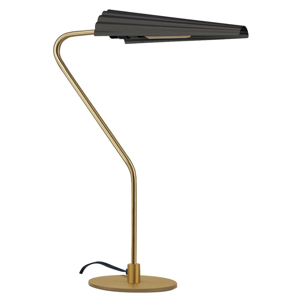 Dainolite CSE-211T-AGB-MB Cassie 1 Light Table Lamp - Incandescent - Aged Brass - Matte Black
