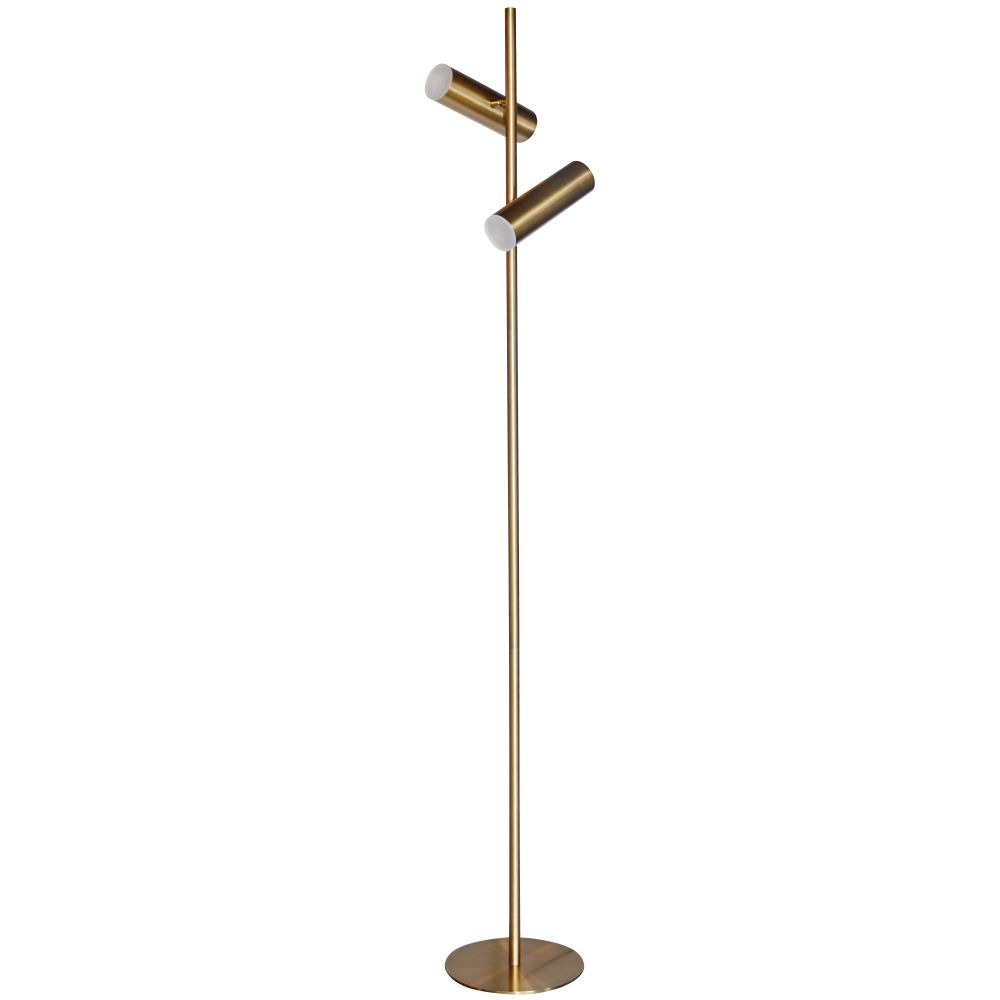 Dainolite CST-6112LEDF-AGB 12W Floor Lamp, Aged Brass with Frosted Acrylic Diffuser   
