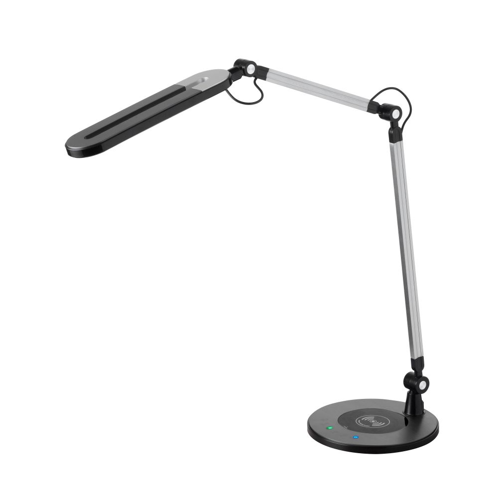 Dainolite DLA-3010LEDT-BK Delta 10W LED Table Lamp with Wireless Charger, Black