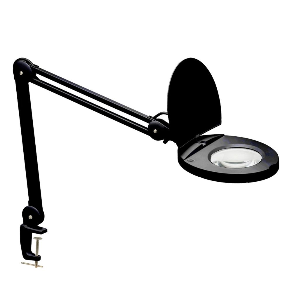 Dainolite DMLED10-A-5D-BK  8W LED Magnifier Lamp, Black Finish