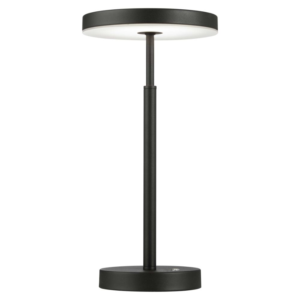 Dainolite FCE-1510LEDT-SB Francine Table Lamp - 10W - Sandy Black - White Acrylic Diffuser
