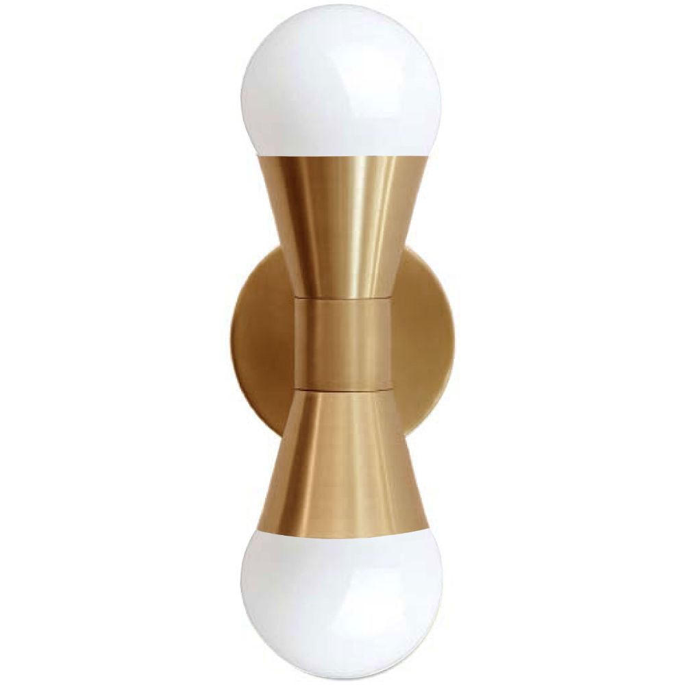 Dainolite FOR-72W-AGB Fortuna 2 Light Wall Sconce - Aged Brass