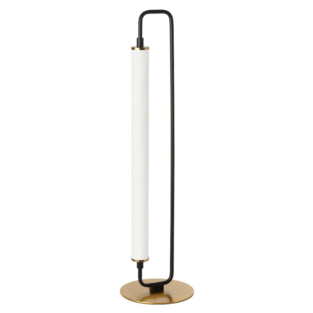 Dainolite FYA-2620LEDT-MB-AGB Freya 1 Light LED Table Lamp - Matte Black/Aged Brass - White Acrylic