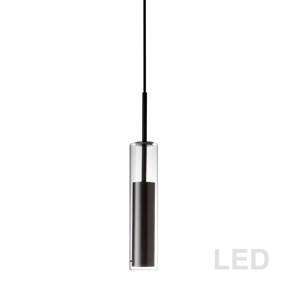 Dainolite LUN-1LEDP-BK 5W LED Pendant, Black Finish