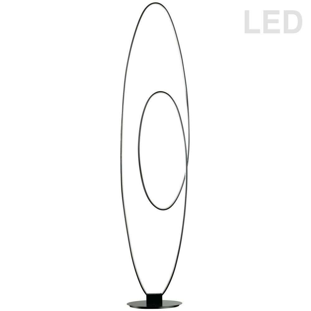Dainolite PHX-6060LEDF-MB Phoenix 60W LED Floor Lamp, Matte Black