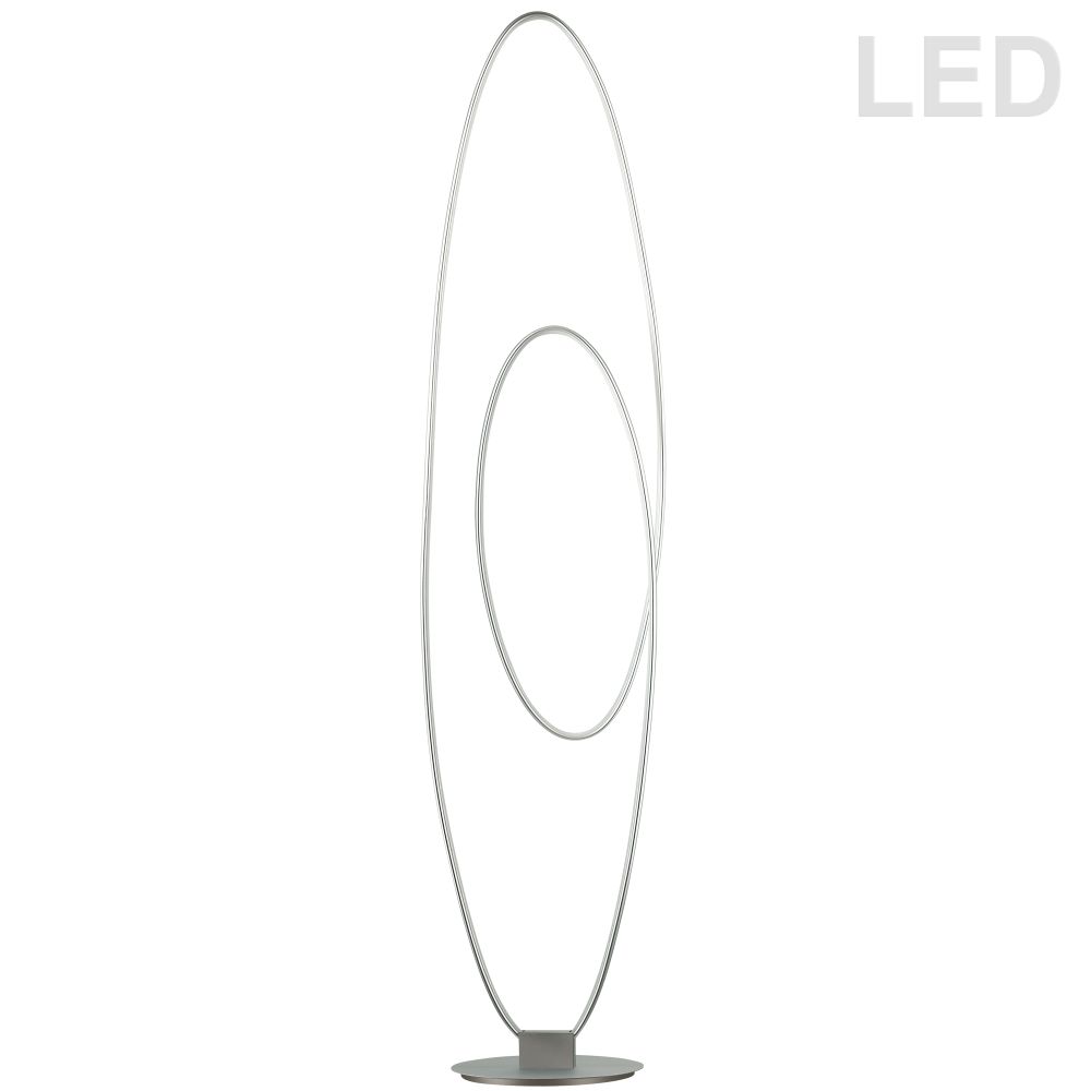 Dainolite PHX-6060LEDF-SV Phoenix 60W LED Floor Lamp, Silver