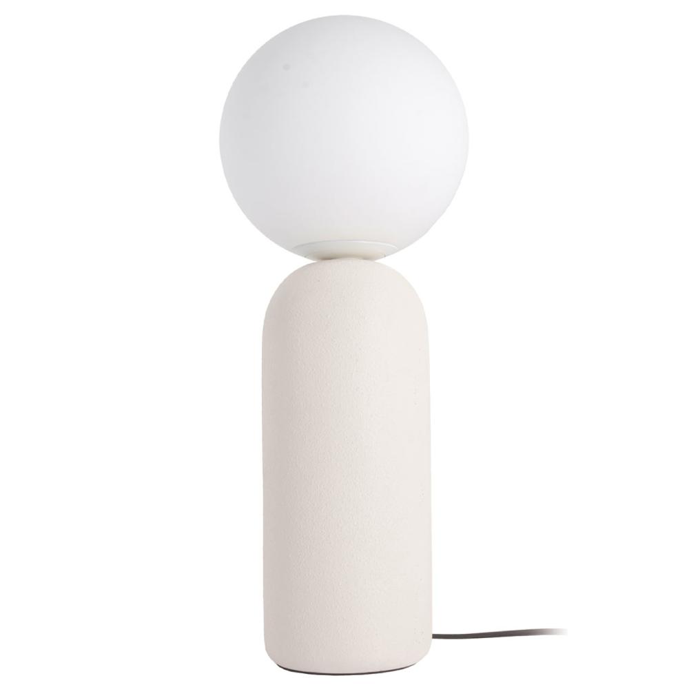 Dainolite TOA-201T-MW Toria 1 Light Table Lamp - Matte White - White Glass