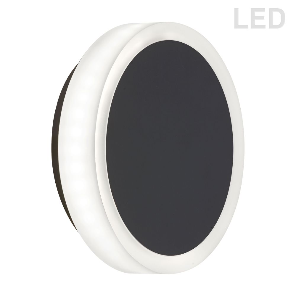 Dainolite TOP-612LEDW-MB Topaz LED Wall Sconce - 12W - Matte Black - Frosted Acrylic Diffuser