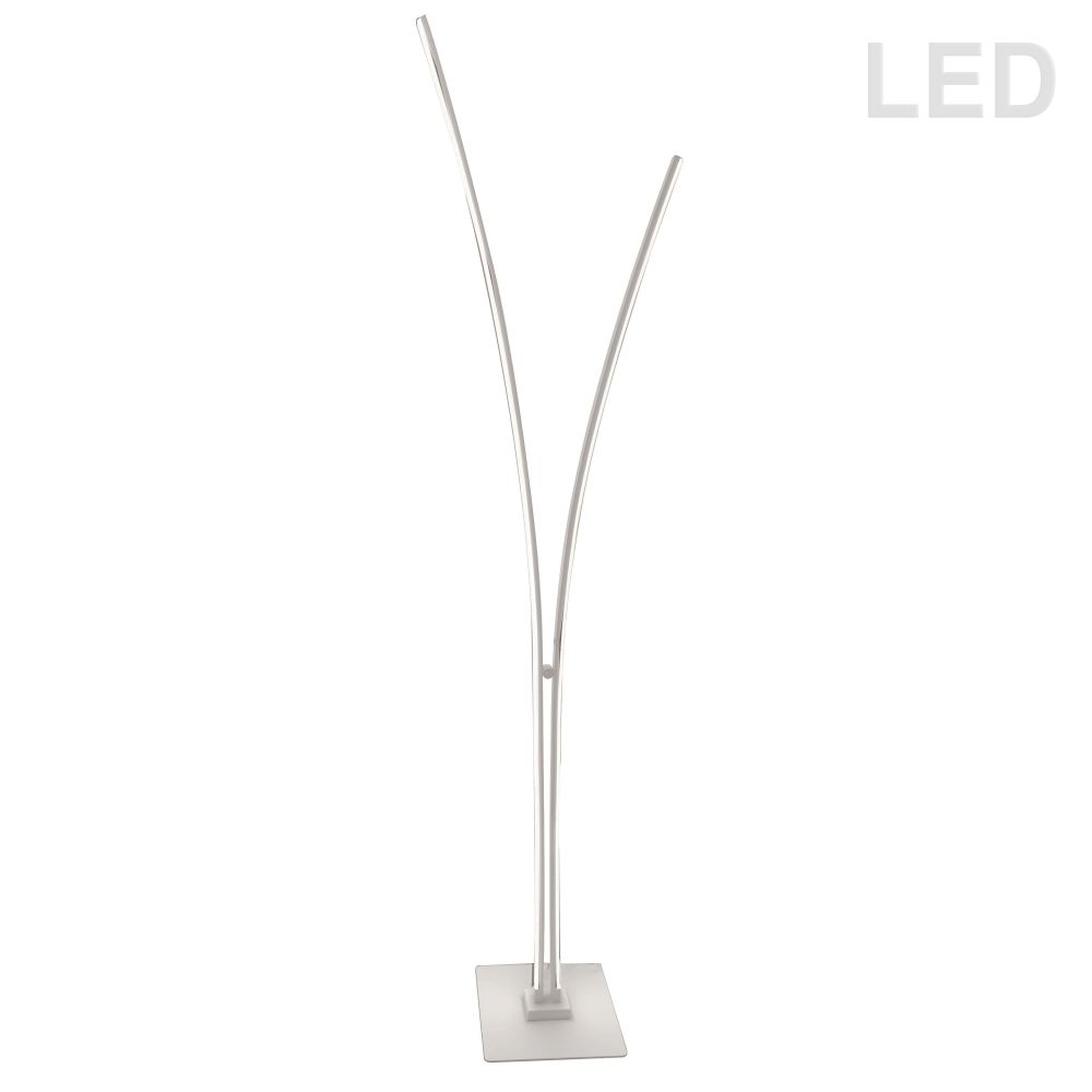 Dainolite VIN-6536LEDF-MW Vincent Floor Lamp - 34W - Matte White - White Acrylic Diffuser