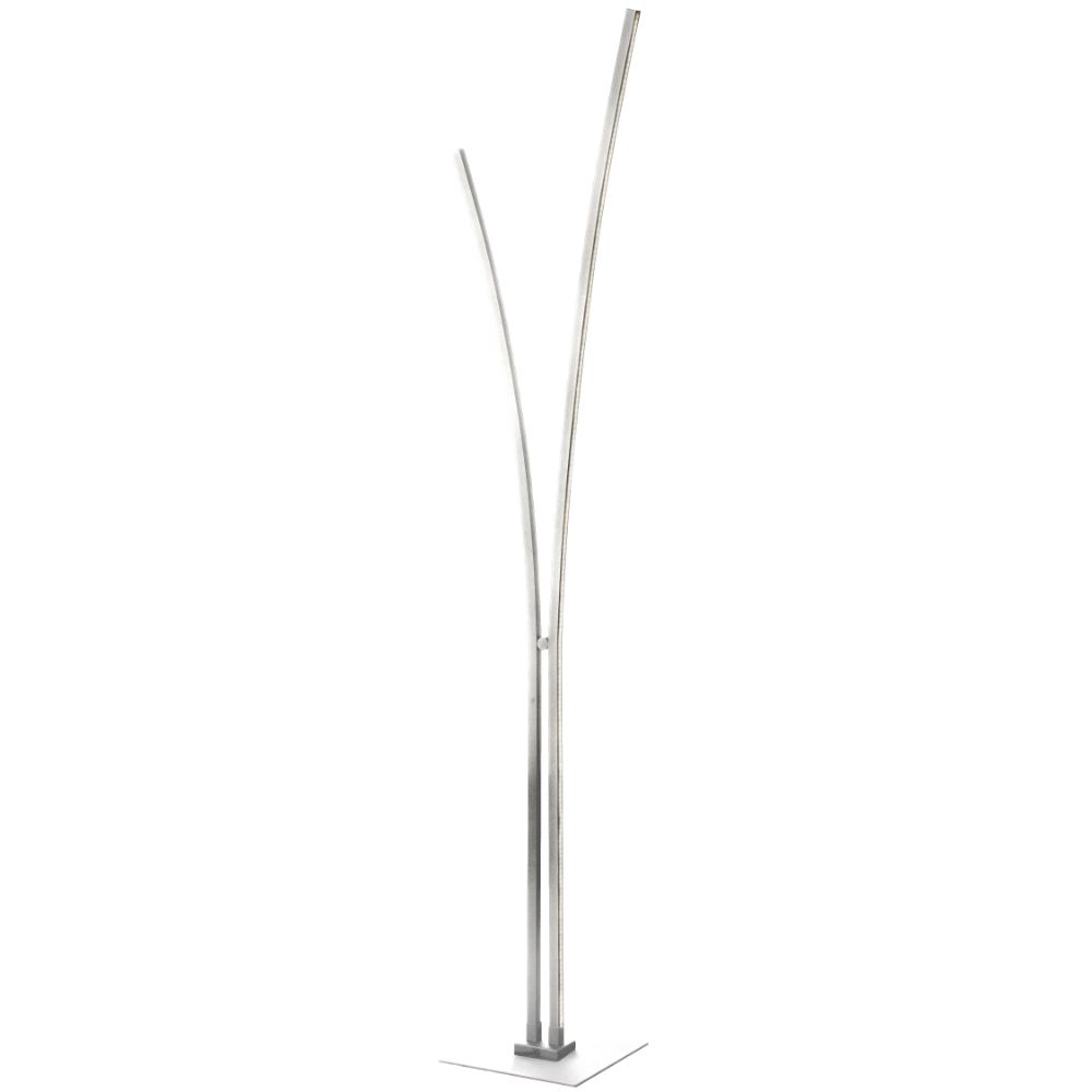 Dainolite VIN-6536LEDF-SV 34W Floor Lamp, Silver with White Acrylic Diffuser   