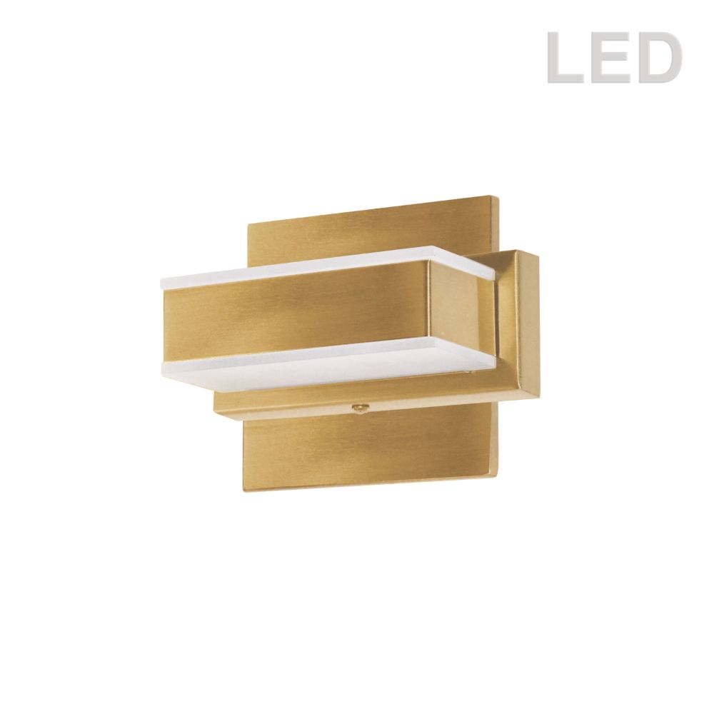 Dainolite VLD-215-1W-GLD Viola 1 Light LED Wall Vanity Light - Gold Finish