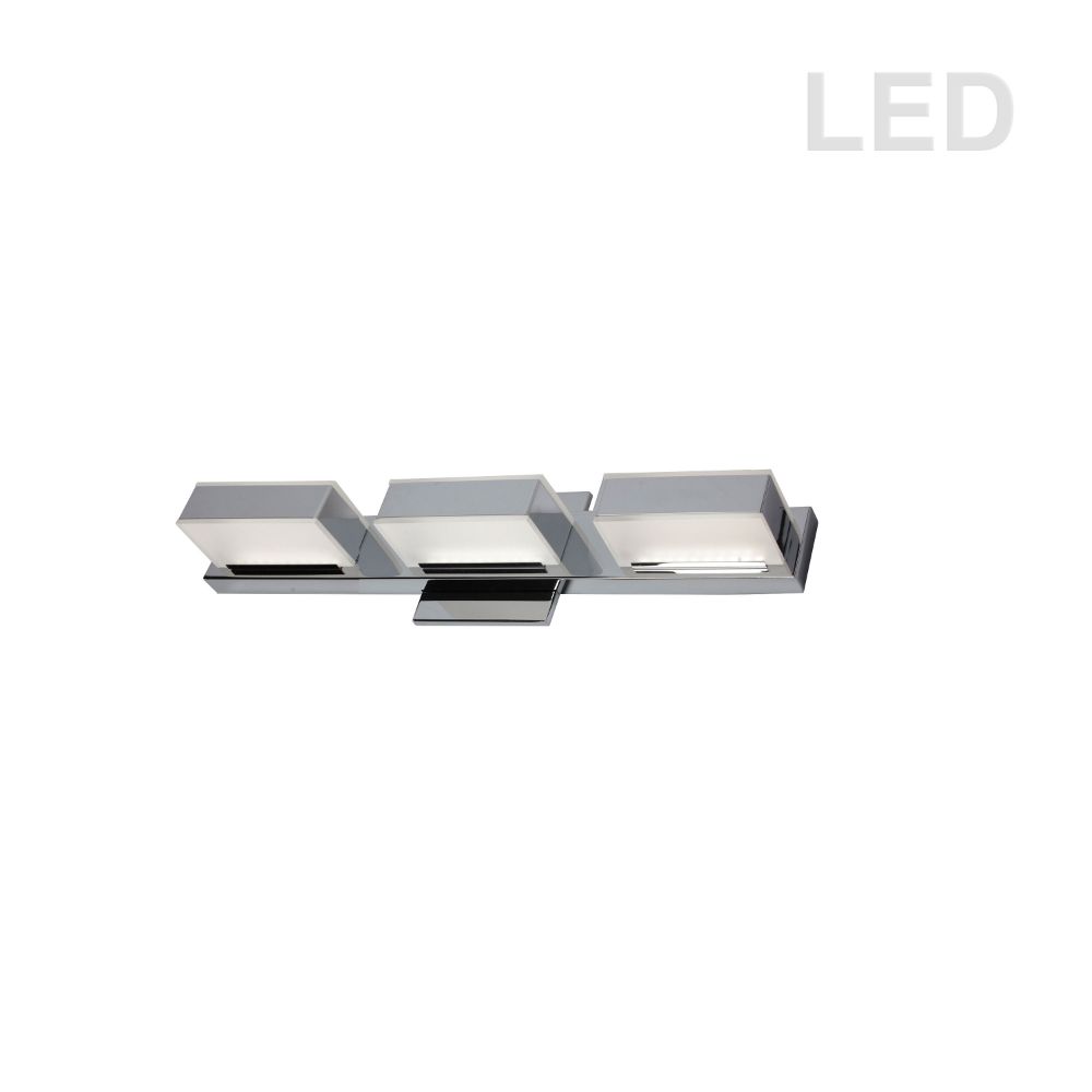 Dainolite VLD-215-3W-PC Viola 3 Light LED Wall Vanity Light - Polished Chrome Finish