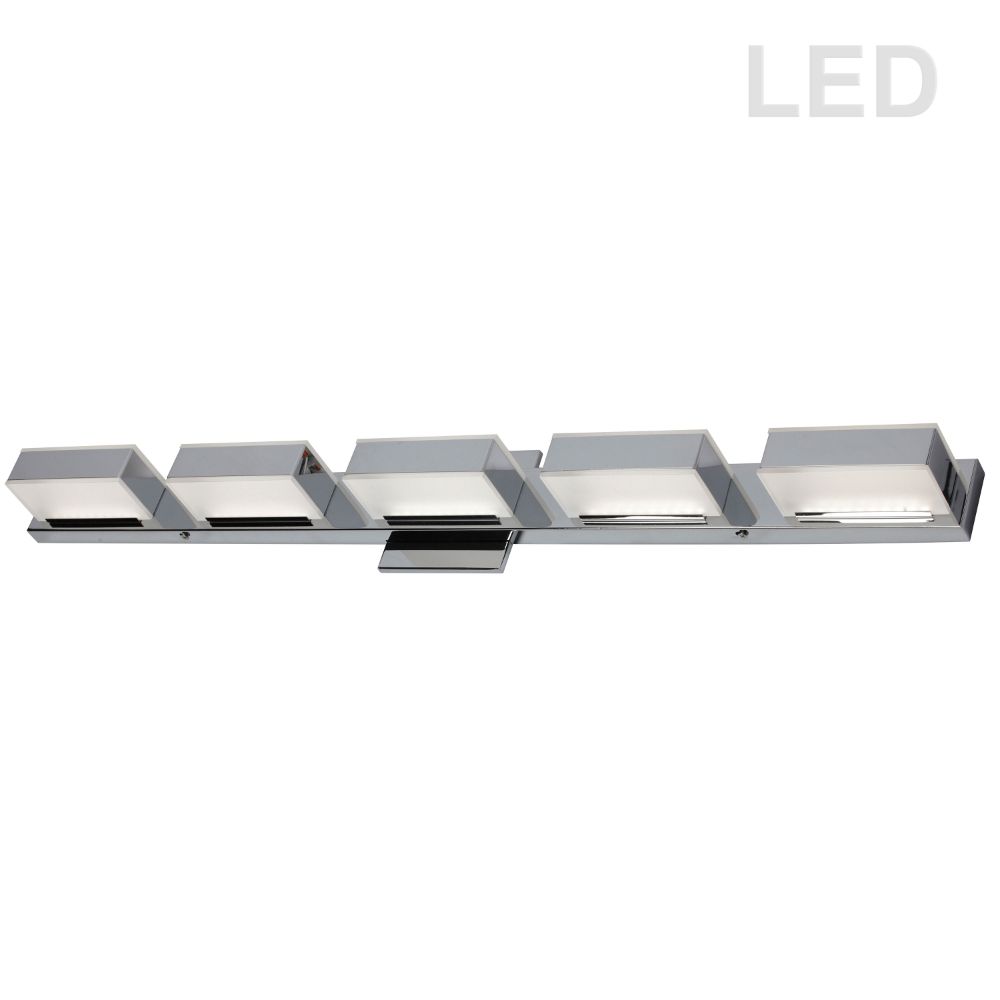 Dainolite VLD-215-5W-PC Viola 5 Light LED Wall Vanity Light - Polished Chrome Finish