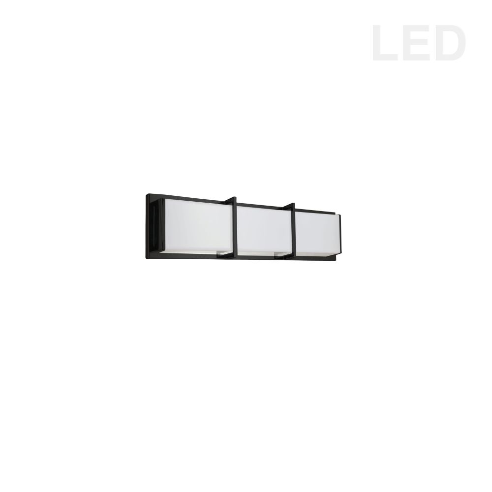 Dainolite VLD-411-MB Winston Vanity Light - 15W - Matte Black Light - White Acrylic Diffuser