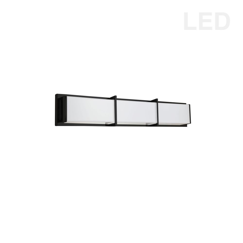 Dainolite VLD-413-MB Winston Vanity Light - 36W - Matte Black Light - White Acrylic Diffuser