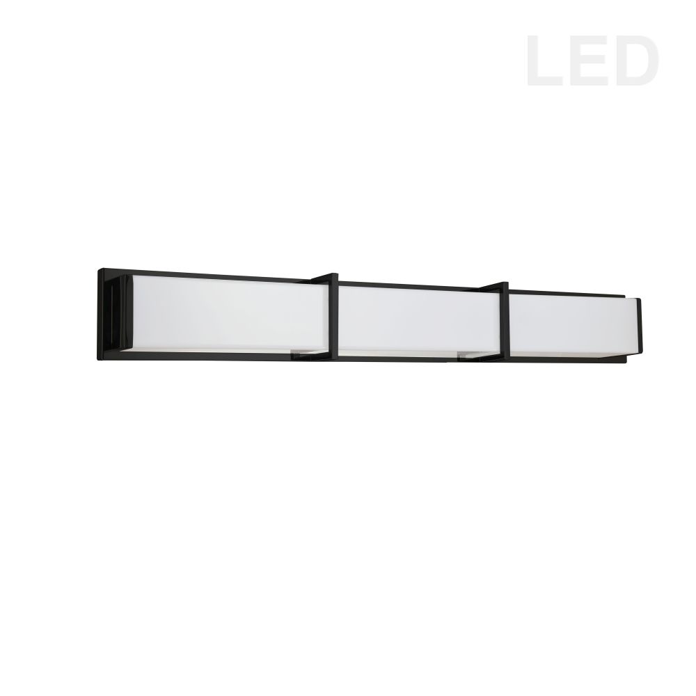 Dainolite VLD-414-MB Winston Vanity Light - 50W - Matte Black Light - White Acrylic Diffuser